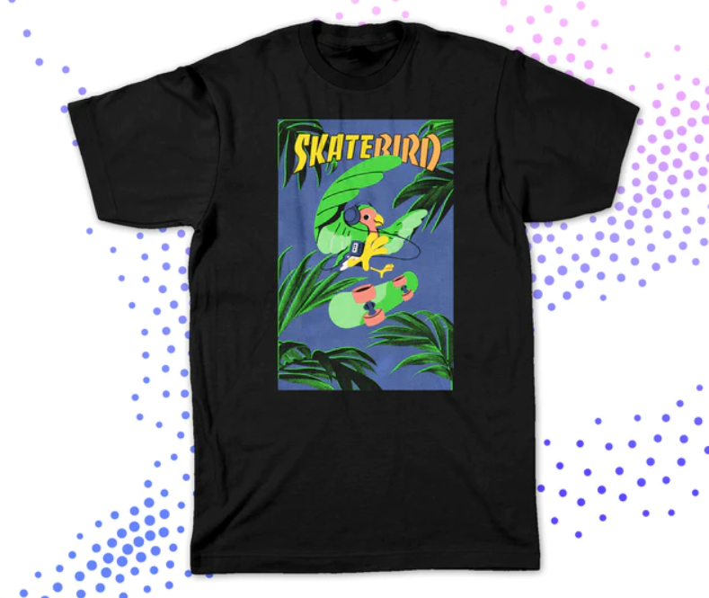 SkateBIRD T-shirt - looking rad!